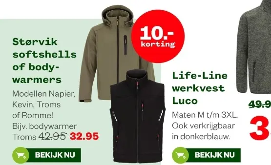 Aanbieding: Størvik softshells of body-warmers