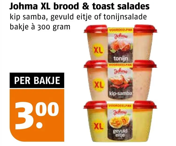 Aanbieding: Johma XL brood & toast salades