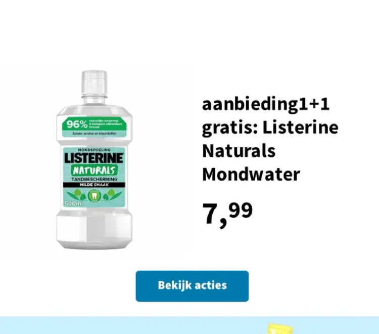 Promotie: Listerine Naturals Mondwater