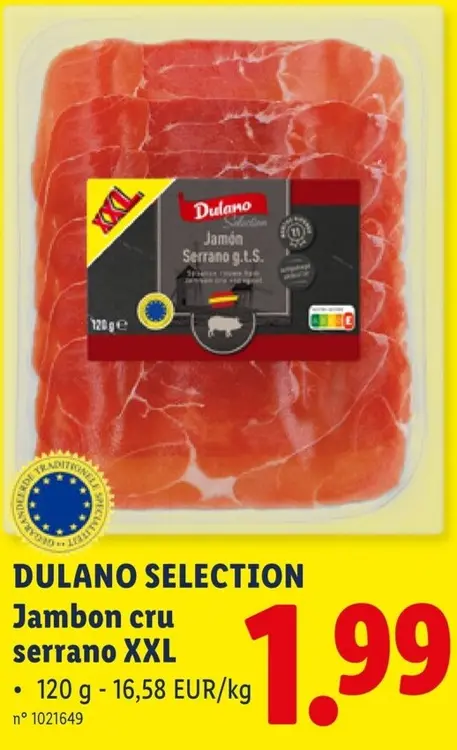 Offre: Jambon cru serrano XXL