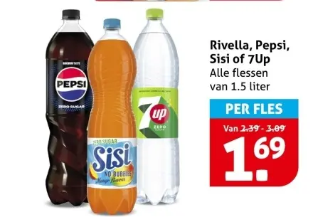 Aanbieding: Rivella, Pepsi, Sisi of 7Up