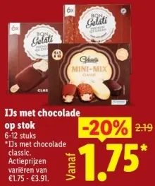 Aanbieding: IJs met chocolade op stok