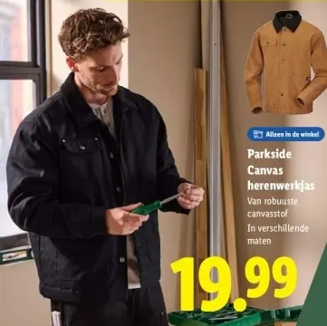 Aanbieding: Canvas herenwerkjas