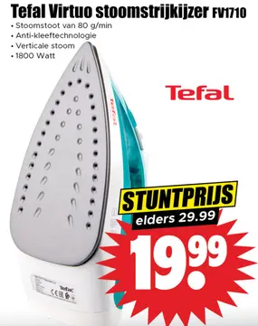 Aanbieding: Tefal Virtuo stoomstrijkijzer FV1710