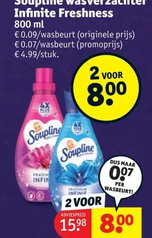 Promotie: Soupline Wasverzachter Infinite Freshness