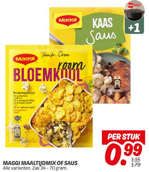 Aanbieding: Maaltijdmix of saus