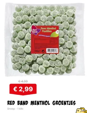 Aanbieding: Red band menthol groentjes