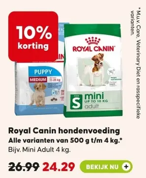 Aanbieding: Royal Canin hondenvoeding Alle varianten van