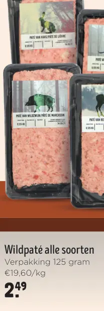 Aanbieding: Wildpaté alle soorten