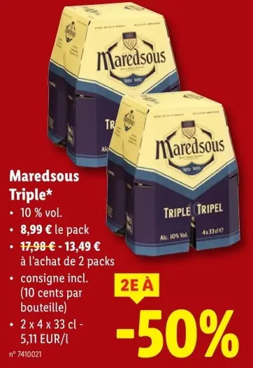 Offre: Maredsous Triple