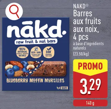 Offre: Barres aux fruits aux noix