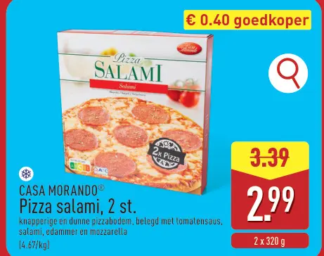 Promotie: Pizza salami
