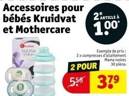 Offre: Accessoires pour bébés Kruidvat et Mothercare