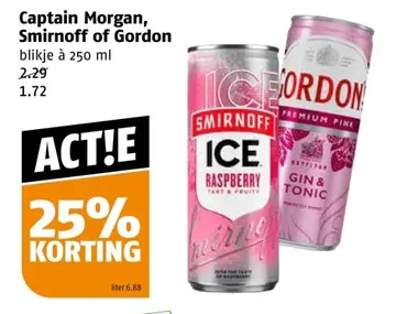 Aanbieding: Captain Morgan, Smirnoff of Gordon