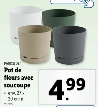 Offre: Pot de fleurs avec soucoupe