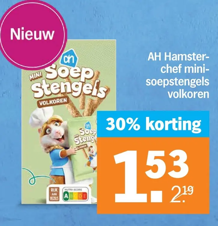 Aanbieding: AH Hamsterchef mini-soepstengels volkoren