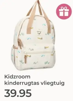 Aanbieding: kinderrugtas vliegtuig
