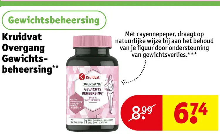 Aanbieding: Kruidvat Overgang Gewichtsbeheersing