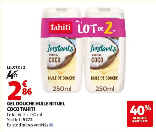 Promotie: Gel douche huile rituel coco