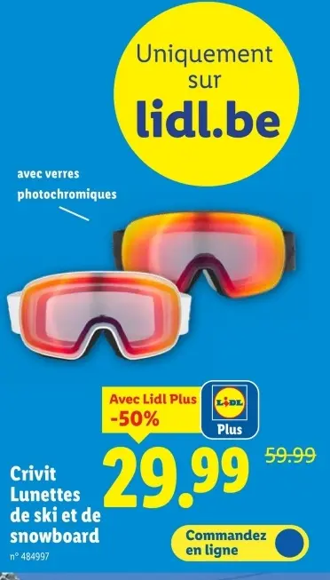 Offre: Lunettes de ski et de snowboard