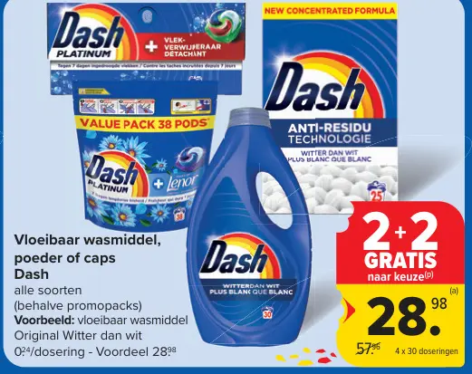 Promotie: Vloeibaar wasmiddel, poeder of caps