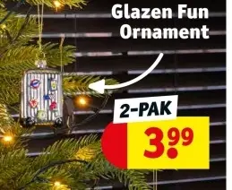 Aanbieding: Glazen Fun Ornament
