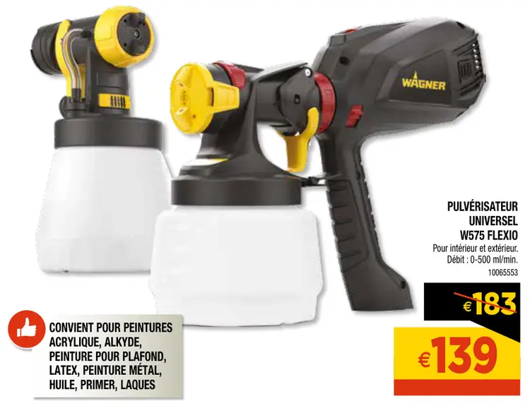 Promotie: Pulvérisateur universel w575 flexio