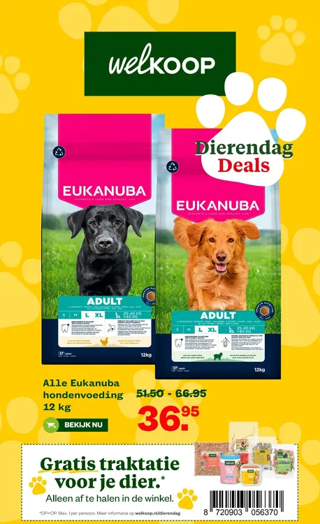 Aanbieding: Eukanuba hondenvoeding 12 kg