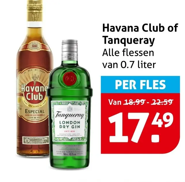 Aanbieding: Havana Club of Tanqueray
