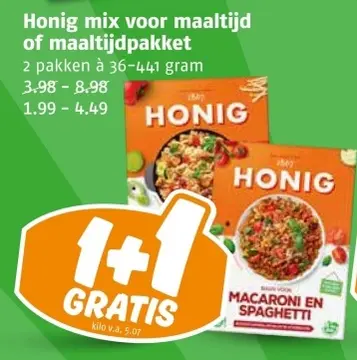 Aanbieding: Honig mix voor maaltijd of maaltijdpakket