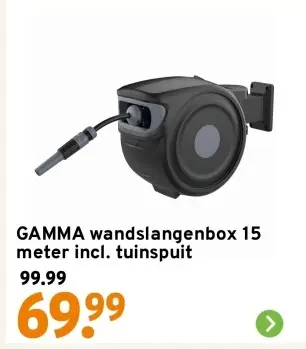 Aanbieding: Wandslangenbox 15 meter incl. tuinspuit