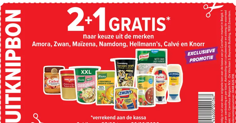 Promotie: Amora, Zwan, Maïzena, Namdong, Hellmann's, Calvé en Knorr