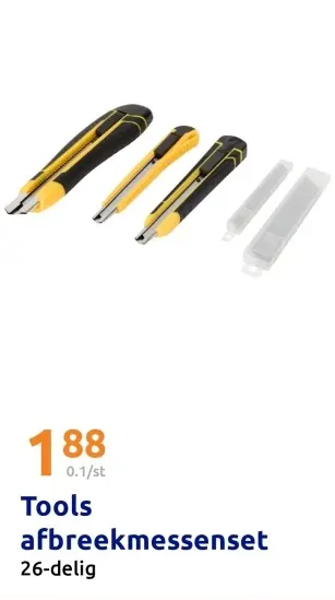Aanbieding: Tools afbreekmessenset