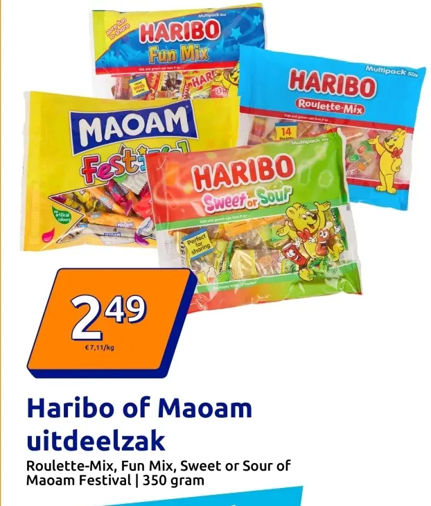 Aanbieding: Haribo of Maoam uitdeelzak