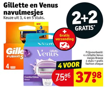 Aanbieding: Gillette en Venus navulmesjes
