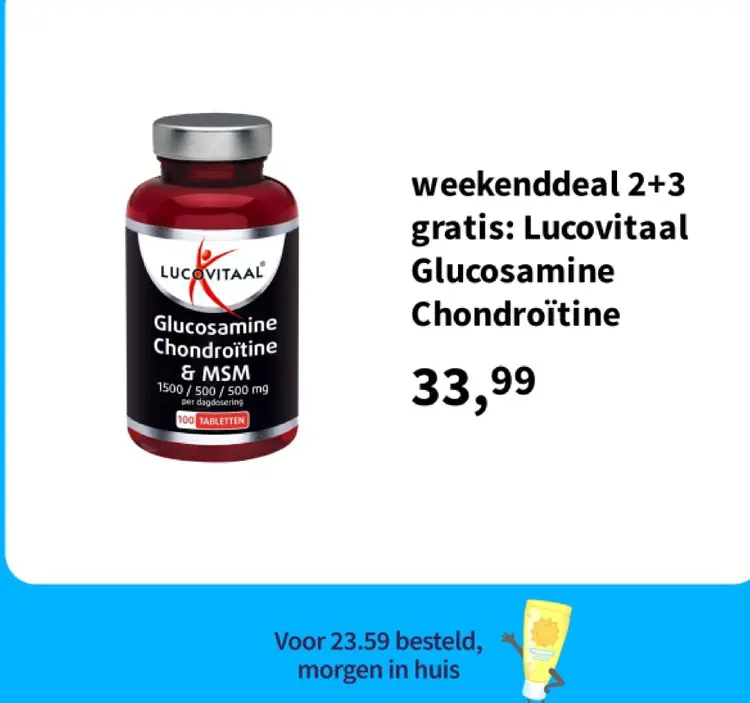Promotie: Glucosamine Chondroitine & MSM