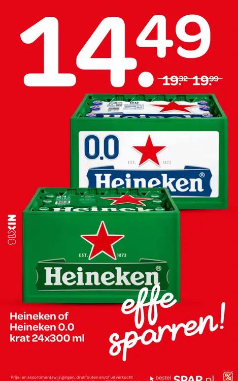 Aanbieding: Heineken of Heineken 0.0