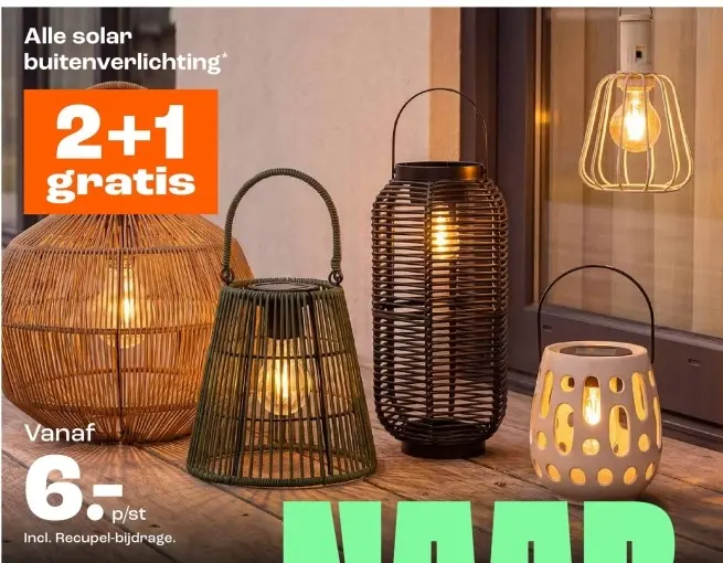 Promotie: Alle solar buitenverlichting