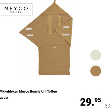 Aanbieding: Wikkeldeken Meyco Boucle Uni Toffee