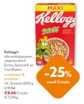 Aanbieding: Kellogg's alle ontbijtgranen