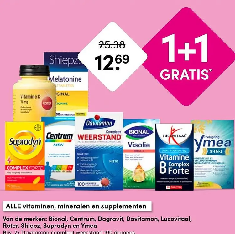 Aanbieding: ALLE vitaminen, mineralen en supplementen
