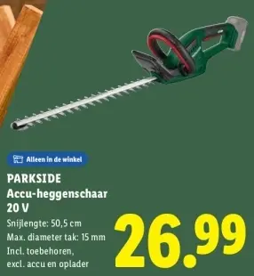 Aanbieding: Accu-heggenschaar 20 V