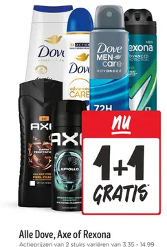 Aanbieding: Alle Dove, Axe of Rexona