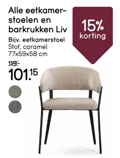 Aanbieding: eetkamerstoel Liv