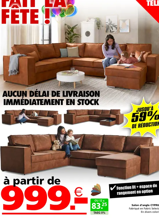 Offre: Salon d'angle CYPRU