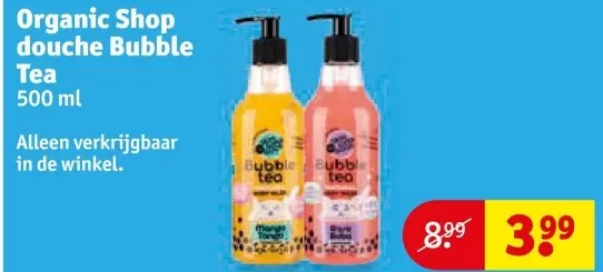 Aanbieding: douche Bubble Tea