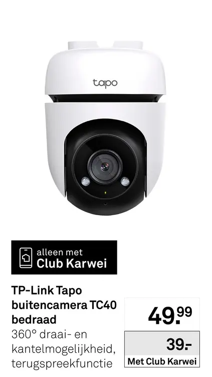 Aanbieding: Tapo buitencamera TC40