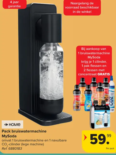 Promotie: Pack bruiswatermachine MySoda