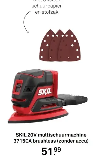 Aanbieding: SKIL 20V multischuurmachine 3715CA brushless