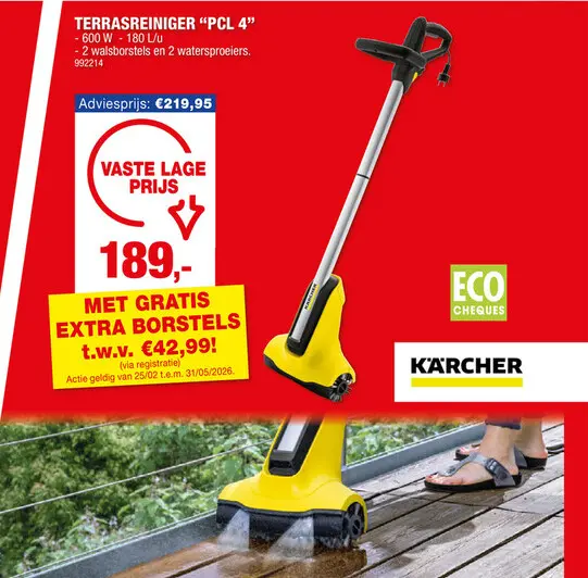 Promotie: Karcher PCL4 terrasreiniger